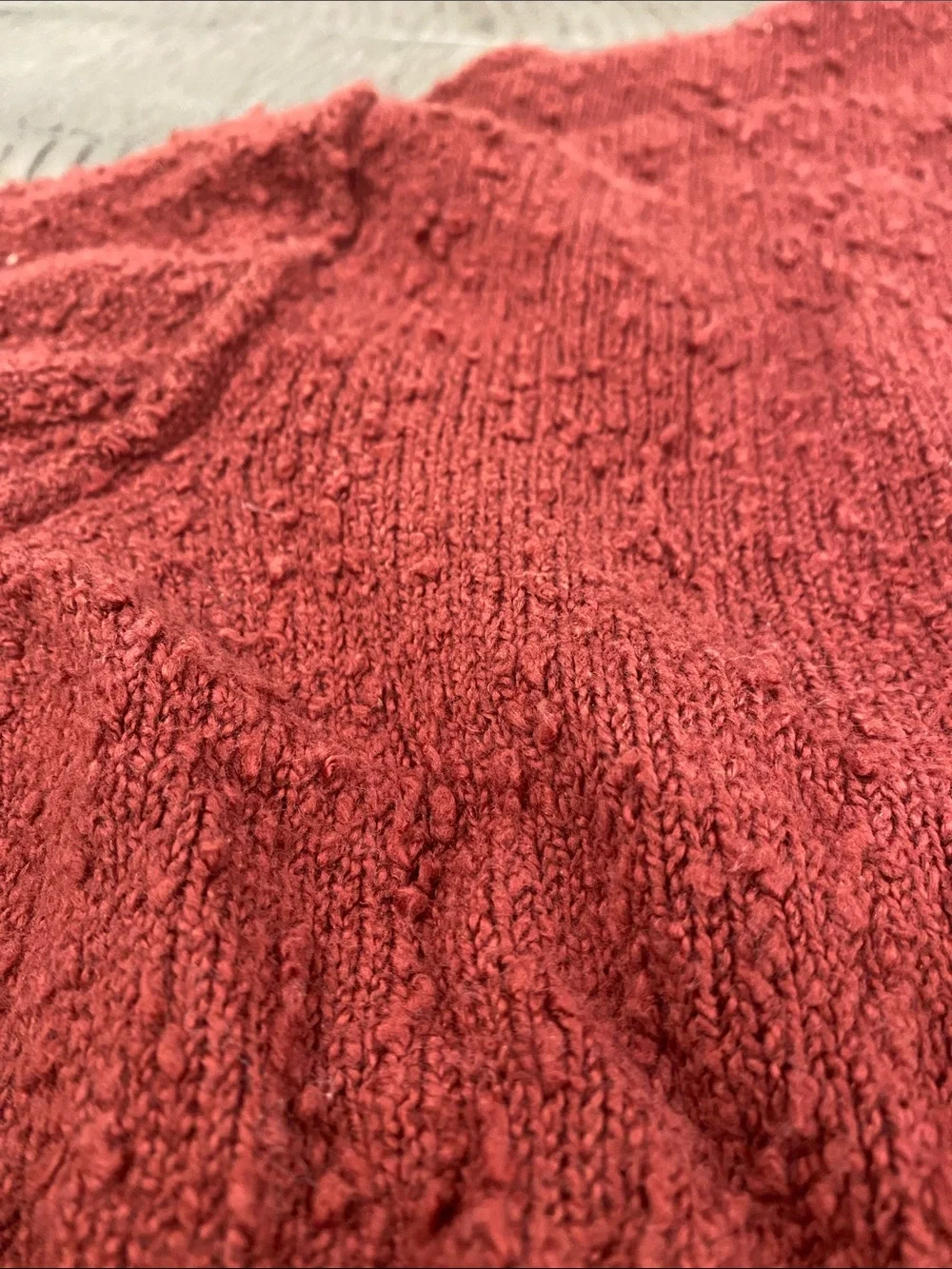 Free People Rust Red Button-Front Textured Cardigan - Picture 4 of 5